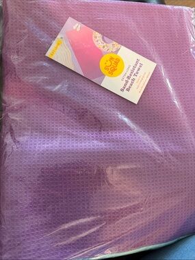 Sun Squad Purple Sand-Resistant Beach Towel